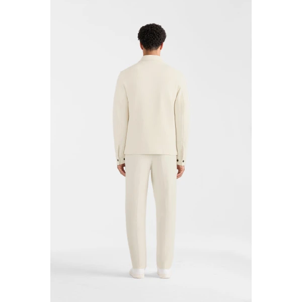 Mackage Porter-K Brushed Knit Shirt Jacket in Cream