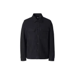 Mackage Porter-K Brushed Knit Shirt Jacket in Navy-Cream