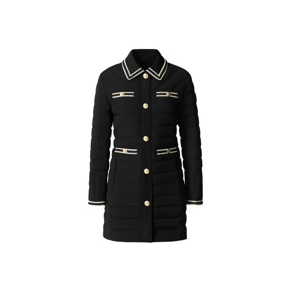 Precious Long Down Coat in Black