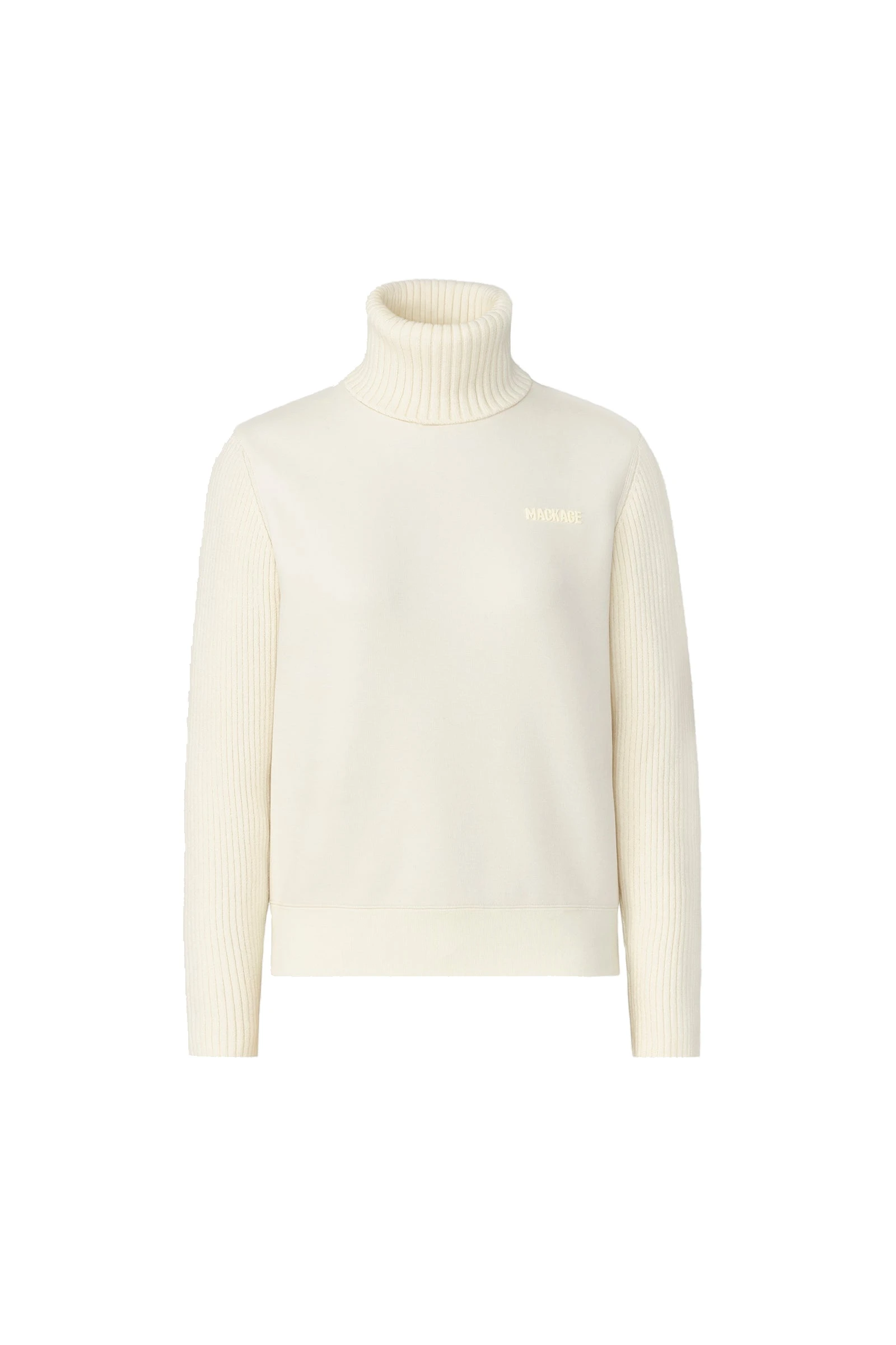 Mackage Raleigh Jersey Jumper in Cream mackage raleigh jersey jumper