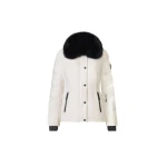 Mackage Rayna-BX Fitted Ski Jacket in Off White | Ski jacket | Coveti