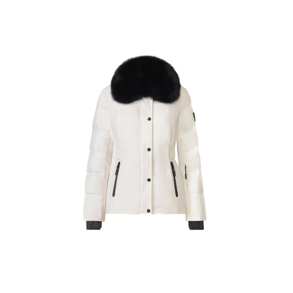 Rayna-BX Fitted Ski Jacket in Off White