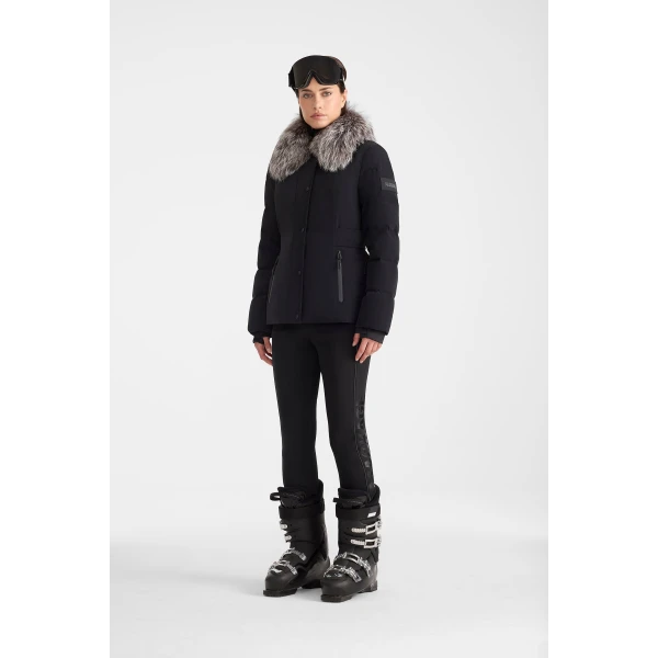 Mackage Rayna-X Fitted Ski Jacket in Black, view 4 | Ski jacket | Coveti