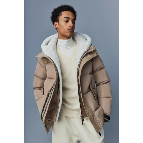 Mackage Riley Classic Down Jacket in Camel, view 2 | Men Jackets | Coveti