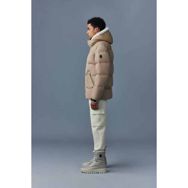 Mackage Riley Classic Down Jacket in Camel, view 4 | Men Jackets | Coveti