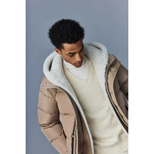 Mackage Riley Classic Down Jacket in Camel, view 6 | Men Jackets | Coveti