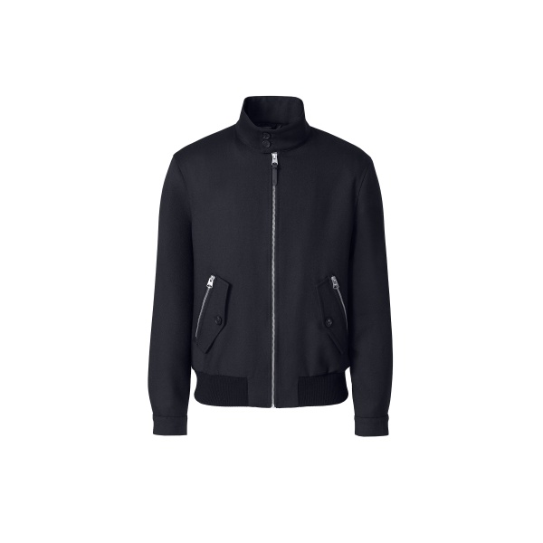 Mackage Royce Wool Gabardine Blouson Jacket in Navy