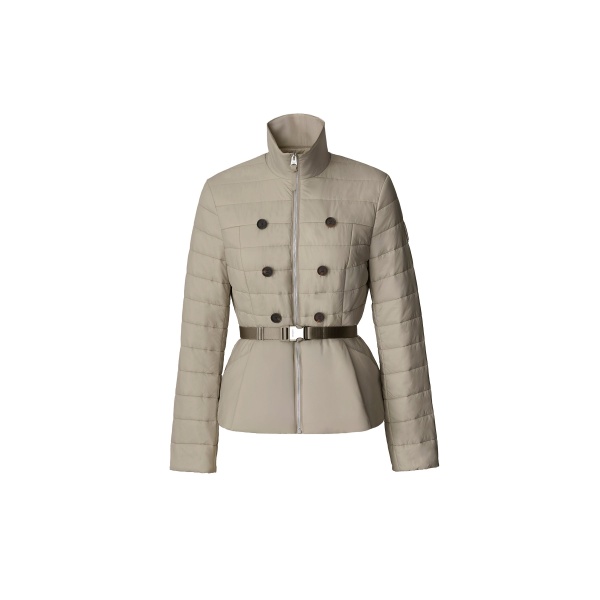 mackage serafina quilted belted jacket