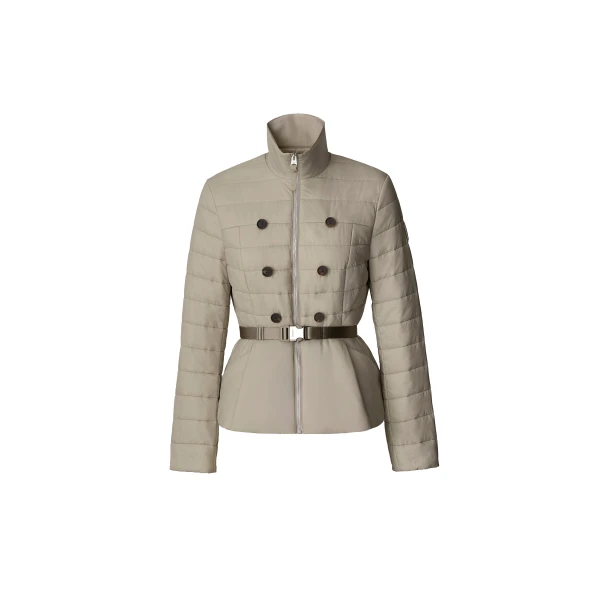 mackage serafina quilted belted jacket