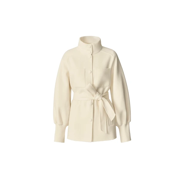 mackage shania double-face wool belted jacket