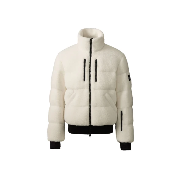 Mackage Shepard Down Teddy Jacket in Cream