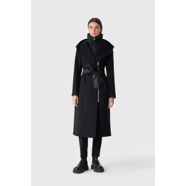 Mackage Shia-LG 2-In-1 Double-Face Wool Coat in Black