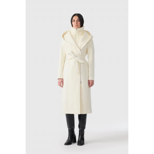 Mackage Shia-LG 2-In-1 Double-Face Wool Coat in Cream