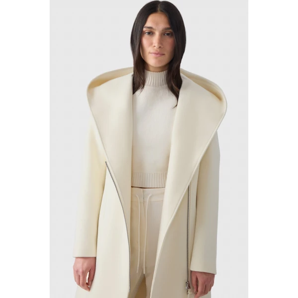 Mackage Shia-LG 2-In-1 Double-Face Wool Coat in Cream