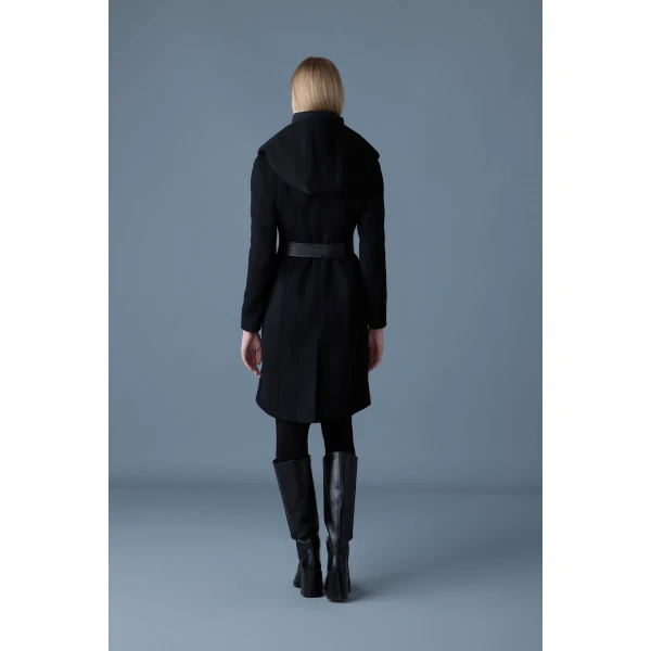 Mackage Shia-SLB 2-In-1 Double-Face Wool Coat in Black
