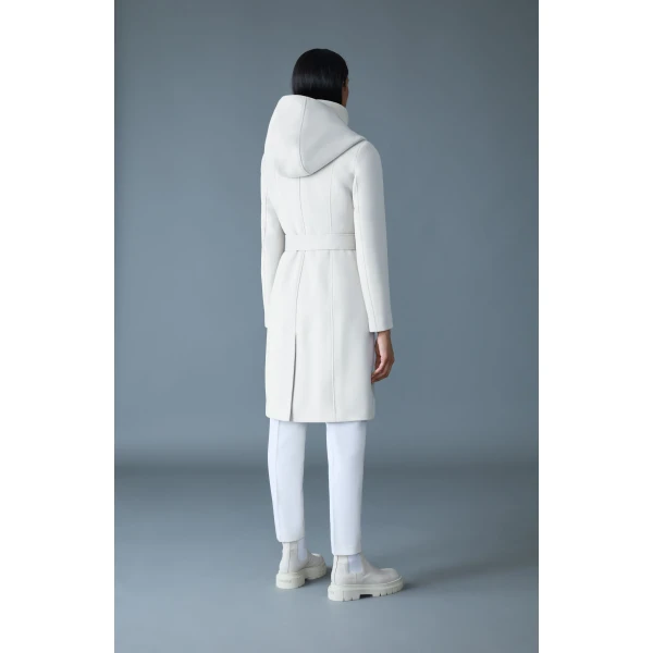 Mackage Shia-SLB 2-In-1 Double-Face Wool Coat in Cream