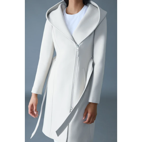Mackage Shia-SLB 2-In-1 Double-Face Wool Coat in Cream
