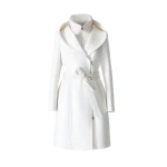 Mackage Shia-SLB 2-In-1 Double-Face Wool Coat in Cream