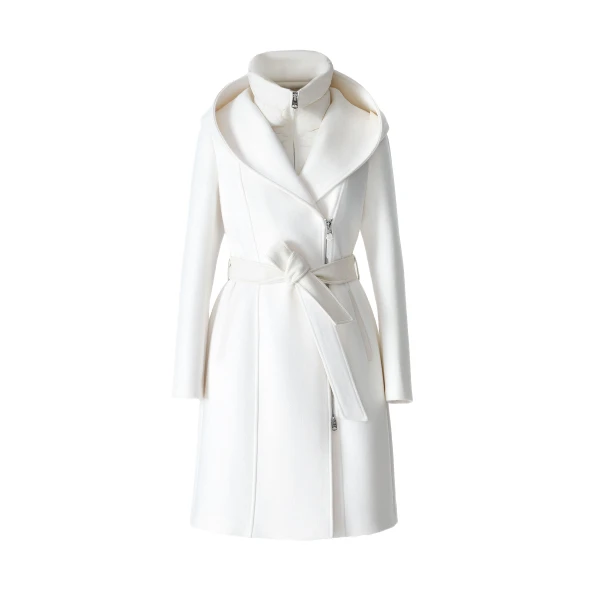 Shia-SLB 2-In-1 Double-Face Wool Coat in Cream