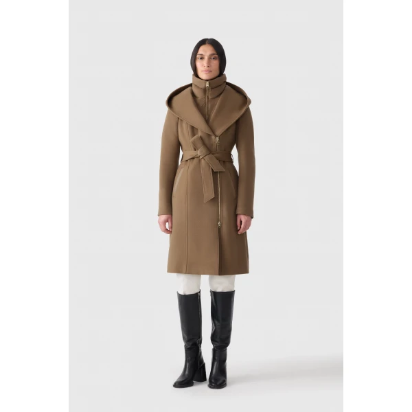 Mackage Shia-SLB 2-In-1 Double-Face Wool Coat in Otter