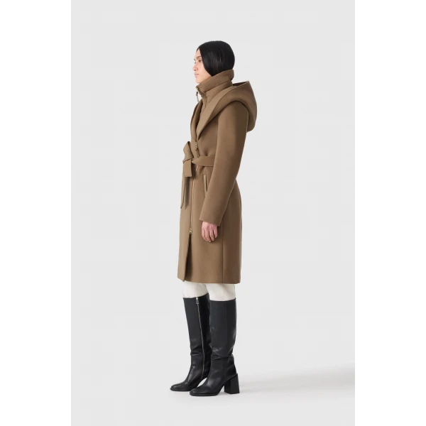 Mackage Shia-SLB 2-In-1 Double-Face Wool Coat in Otter