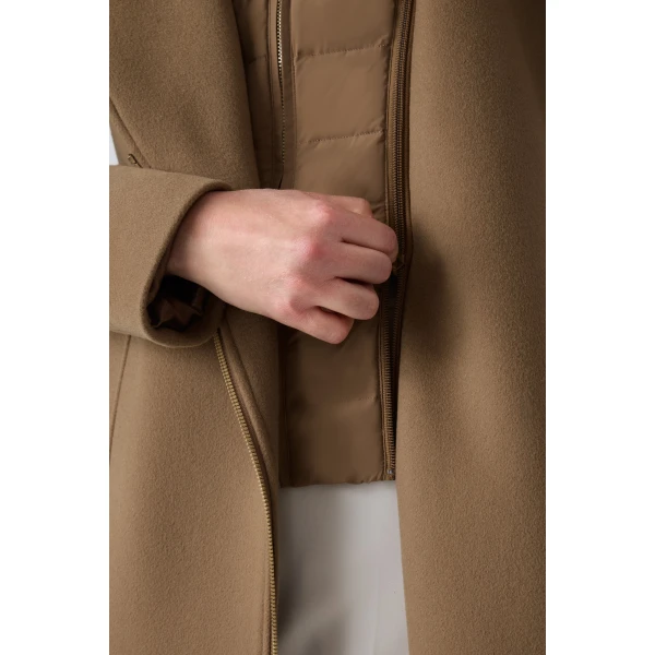 Mackage Shia-SLB 2-In-1 Double-Face Wool Coat in Otter