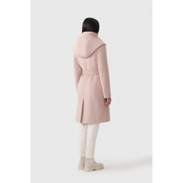 Mackage Shia-SLB 2-In-1 Double-Face Wool Coat in Sepia Rose