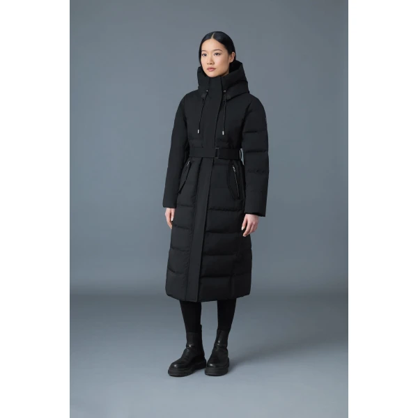 Mackage Shyla-NF 2-In-1 Down Coat in Black, view 3 | Coats | Coveti