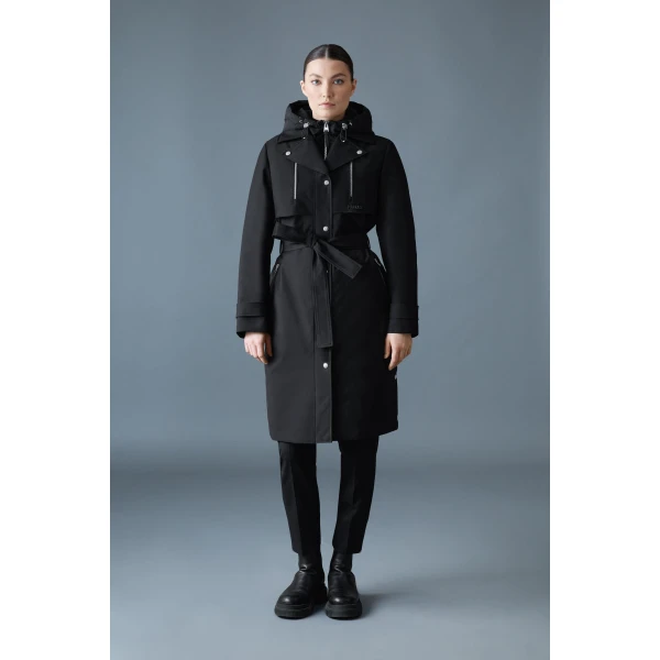 Mackage Siobhan Down Trench Coat in Black