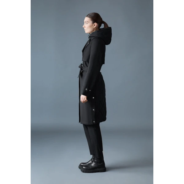 Mackage Siobhan Down Trench Coat in Black