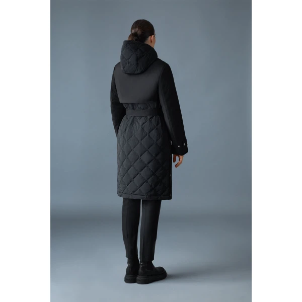 Mackage Siobhan Down Trench Coat in Black