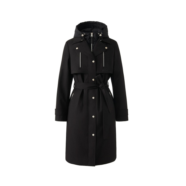 Mackage Siobhan Down Trench Coat in Black