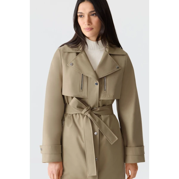 Mackage Siobhan Down Trench Coat in Light Camel