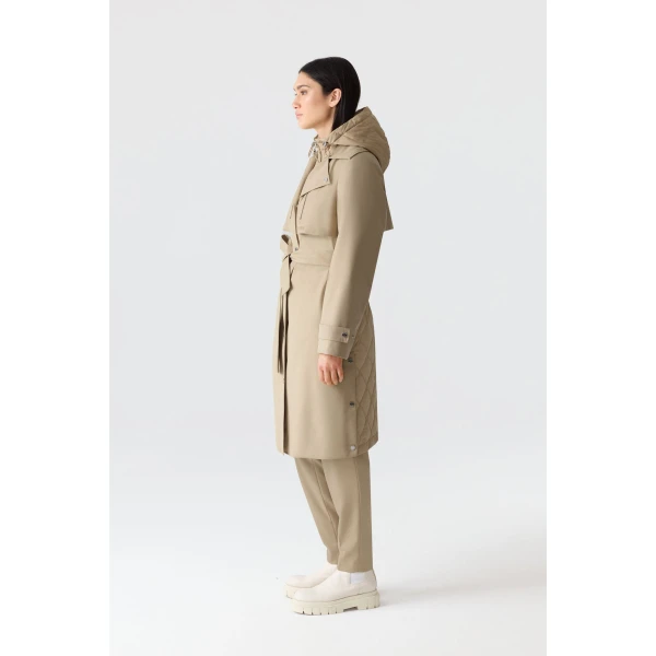 Mackage Siobhan Down Trench Coat in Light Camel