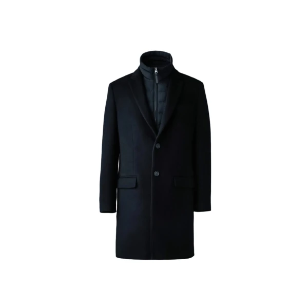 Skai-SLB 3-In-1 Wool Coat in Black