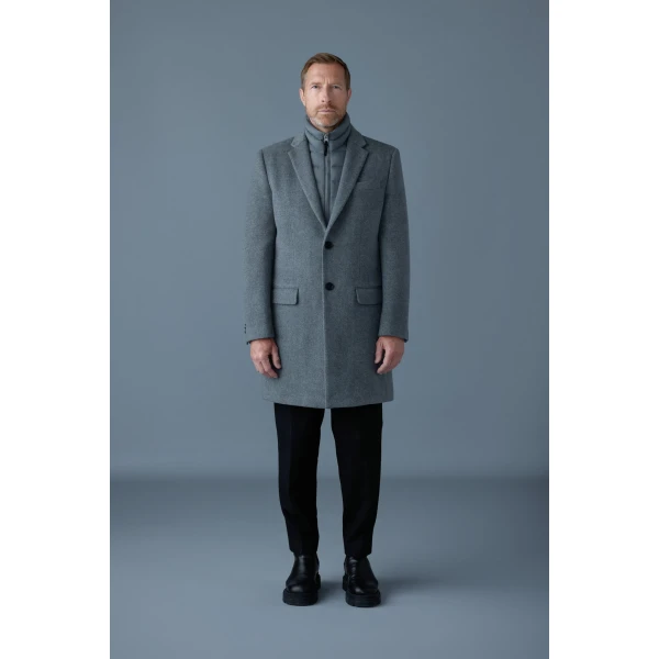 Mackage Skai-SLB 3-In-1 Wool Coat in Carbon Mix