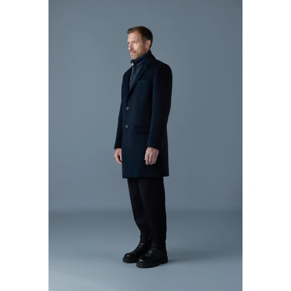 Mackage Skai-SLB 3-In-1 Wool Coat in Navy
