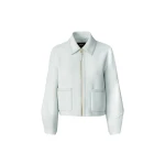 Mackage Solana Double-Face Wool Balloon Sleeved Short Jacket in Cream