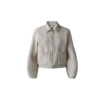 Mackage Solana Double-Face Wool Balloon Sleeved Short Jacket in Trench