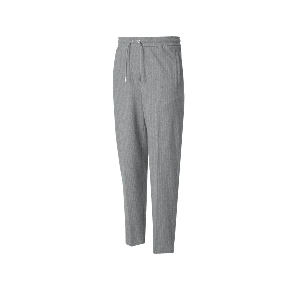 Mackage Stanley-K Brushed Knit Pants in Light Grey Mix-Cream