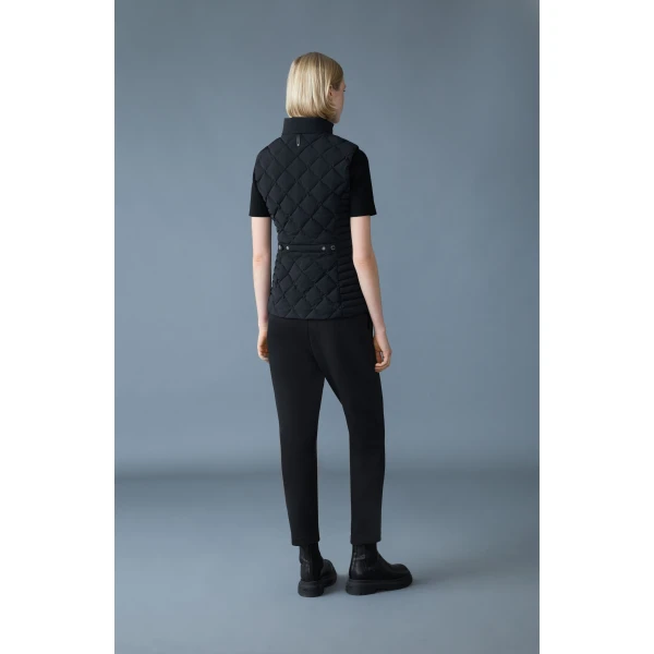 Mackage Stefania Diamond Quilted Down Vest in Black