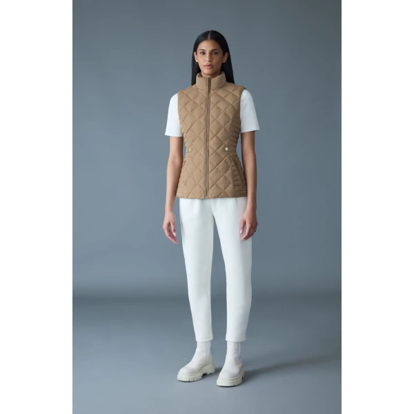 Mackage Stefania Diamond Quilted Down Vest in Otter