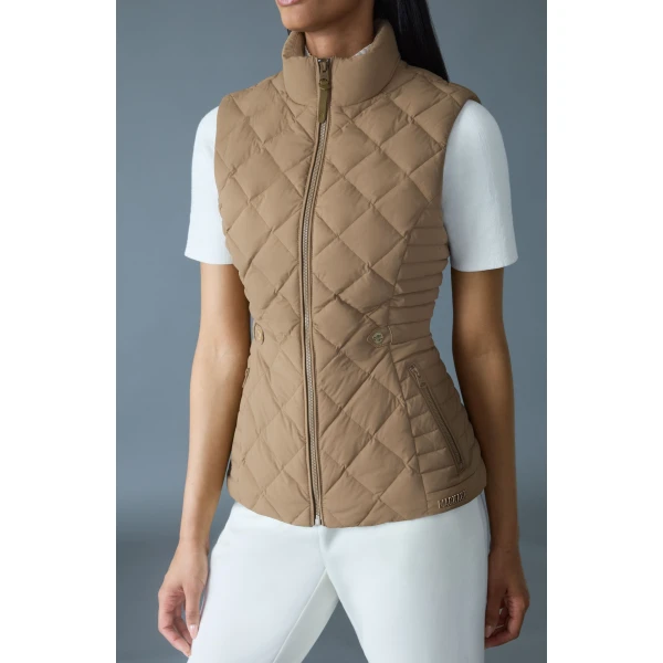 Mackage Stefania Diamond Quilted Down Vest in Otter