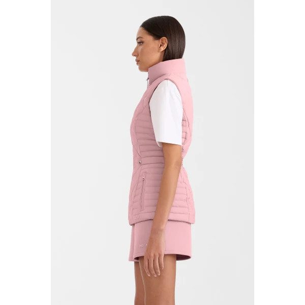 Mackage Stefania Diamond Quilted Down Vest in Soft Pink
