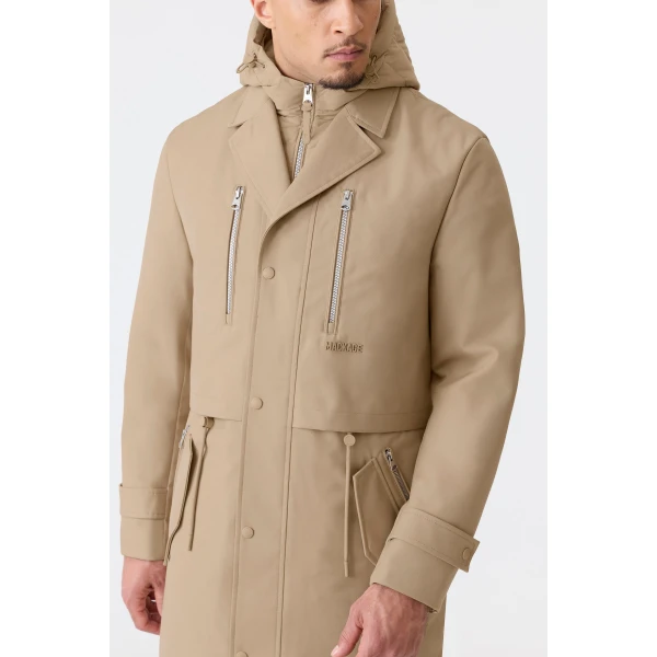 Mackage Sterling 2-In-1 Long Trench Coat in Light Camel