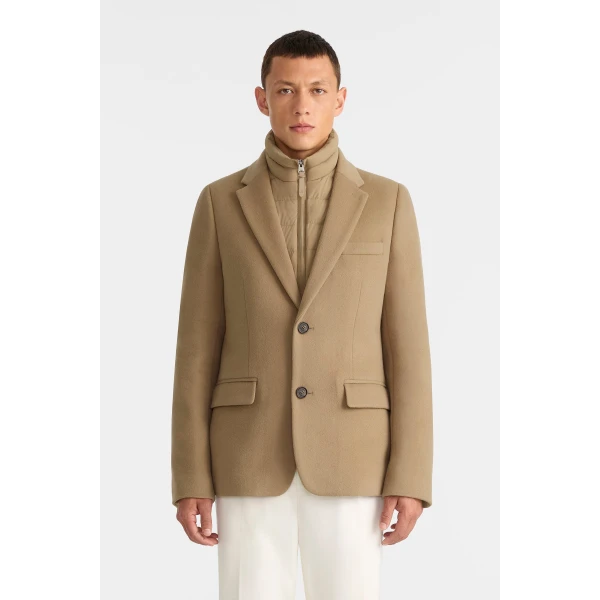Mackage Sutton 3-In-1 Wool Coat in Light Camel