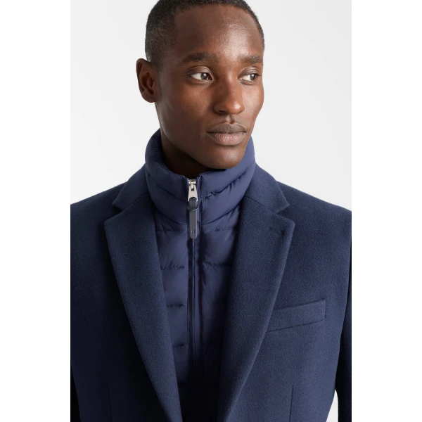 Mackage Sutton 3-In-1 Wool Coat in Marine Blue