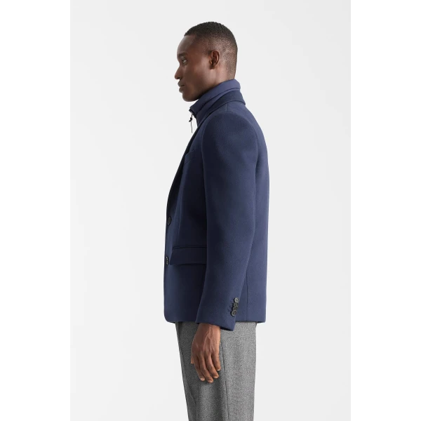Mackage Sutton 3-In-1 Wool Coat in Marine Blue