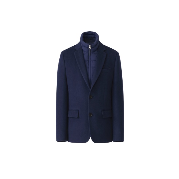 Mackage Sutton 3-In-1 Wool Coat in Marine Blue