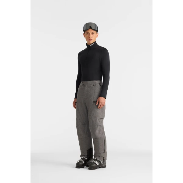 Mackage Tate-FN Flannel Shell Ski Pants in Grey Mix, view 4 | Pants | Coveti